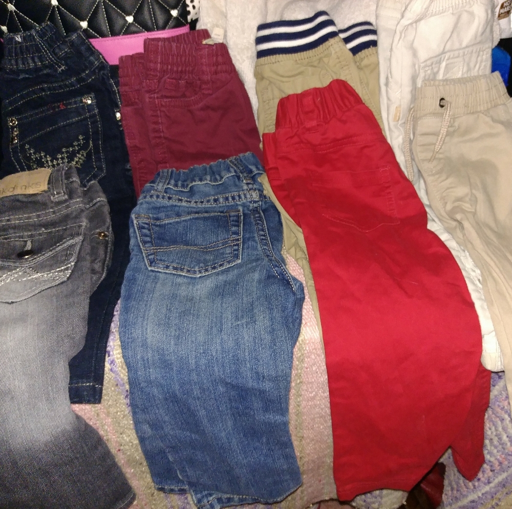 2 t pants 👖 8 pair all different name brandp